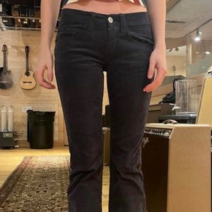 Low rise navy blue flared corduroy pants size s/m